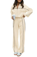 BTFBM Women's Two Piece Tracksuit Spring 2026 Long Sleeve Zip Up Sweatshirt Long Pants Outfits Jogger Sweatsuit Sets