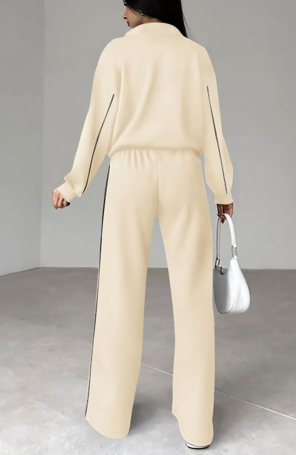 BTFBM Women's Two Piece Tracksuit Spring 2026 Long Sleeve Zip Up Sweatshirt Long Pants Outfits Jogger Sweatsuit Sets
