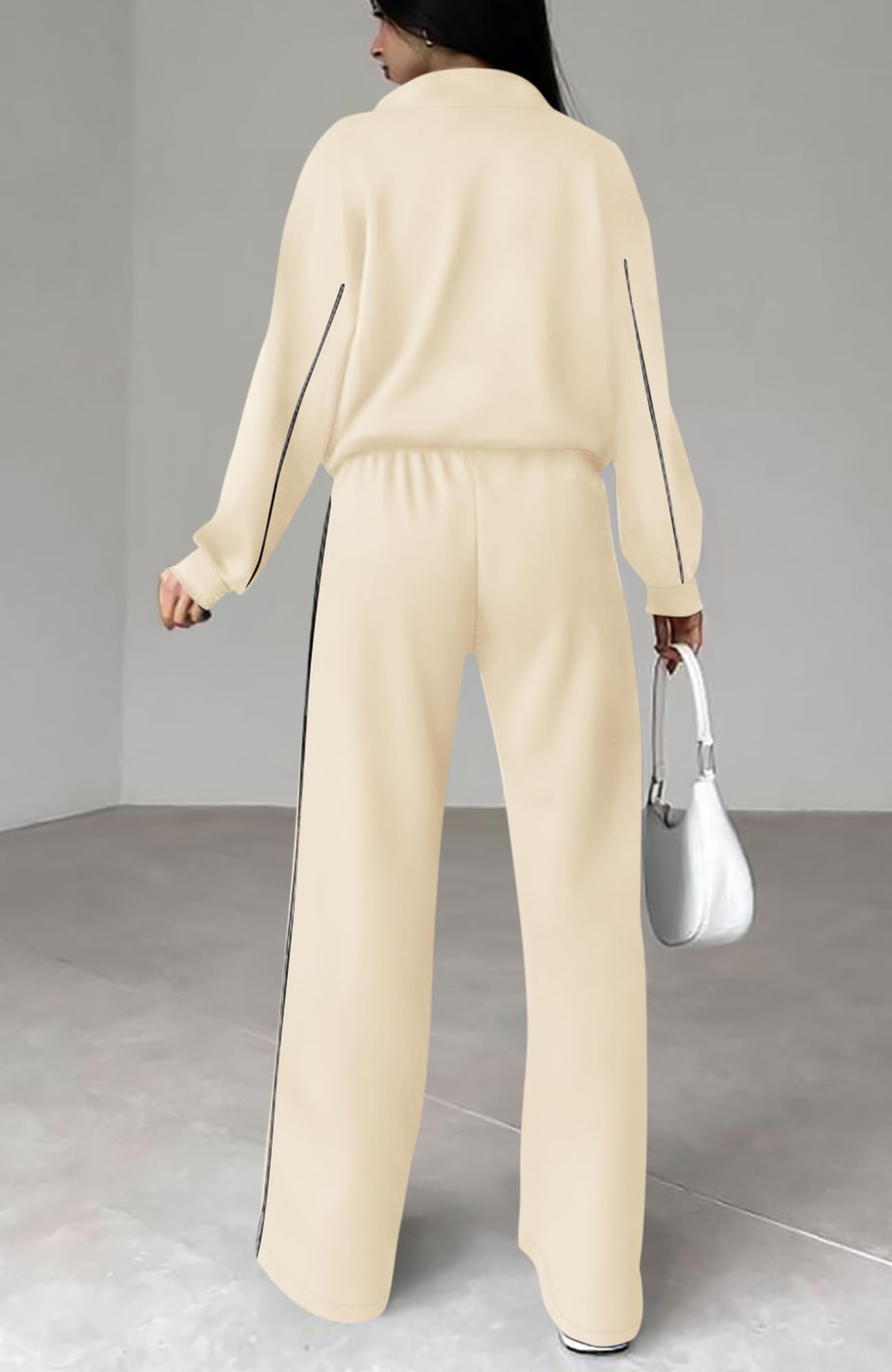 BTFBM Women's Two Piece Tracksuit Spring 2026 Long Sleeve Zip Up Sweatshirt Long Pants Outfits Jogger Sweatsuit Sets