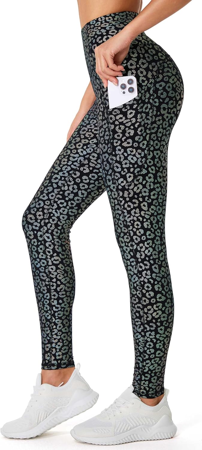 THE GYM PEOPLE Thick High Waist Yoga Pants with Pockets, Tummy Control Workout Running Yoga Leggings for Women